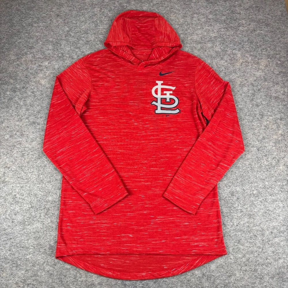 Nike Dri Fit St. Louis Cardinals MLB Hooded T-Shirt Tee Red Mens Small S